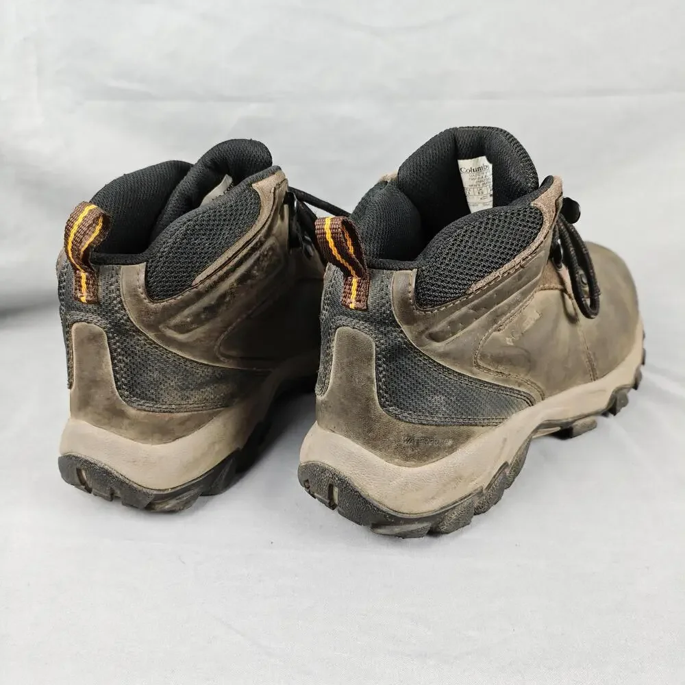 Columbia Boots Mens Size 7.5 Brown Leather Waterproof Hiking Chukka BM3970-231